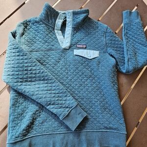 Patagonia Organic Blue Quilted Pullover